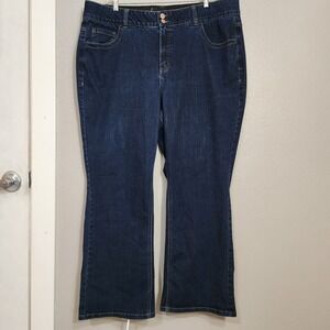 Lane Bryant Jean's Women's Plus Size 22 Short Dark Wash Straight Leg